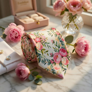 Cravate Motif floral élégant et sans couture