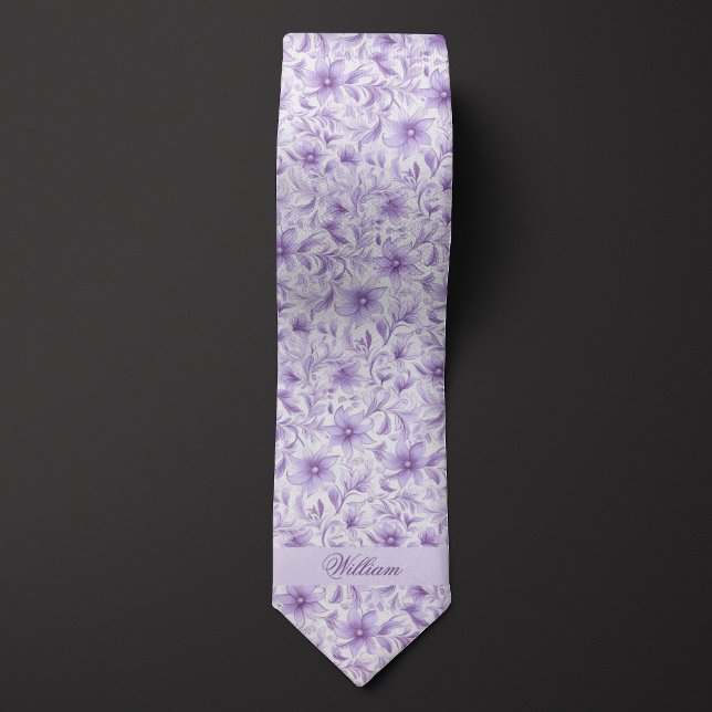 Cravate Motif floral lavande (Créateur téléchargé)