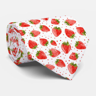 Cravate Motif fraise