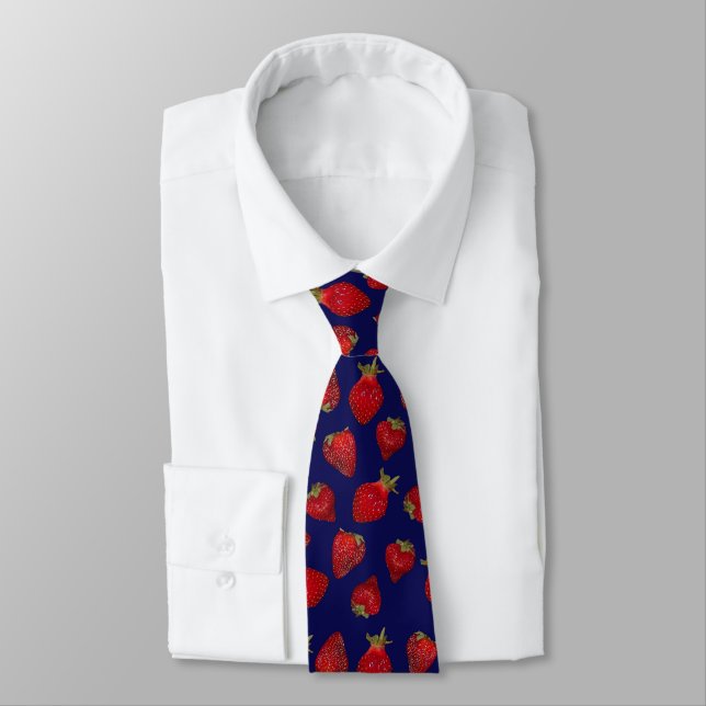 Cravate Motif fraise (Attaché)