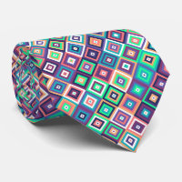 motif géométrique carré multicolore