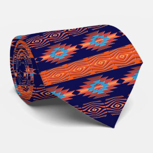 Cravate Motif géométrique ethnique.