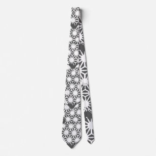 Cravate Motif géométrique gris charbon