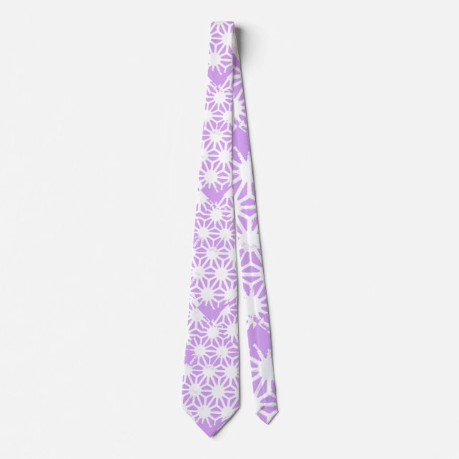 Cravate Motif géométrique Lilac (Devant)