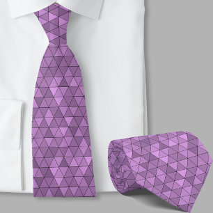 Cravate Motif géométrique moderne violet élégant
