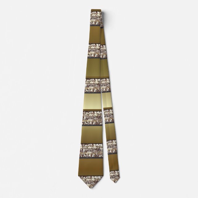 Cravate Motif Gold Ceinture (Devant)