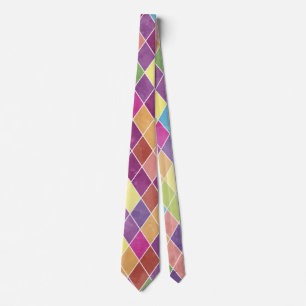 Cravate Motif Grunge Harlequin