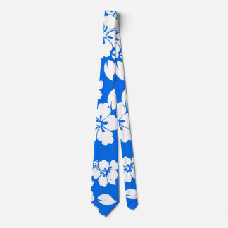 Cravate Motif hawaïen bleu