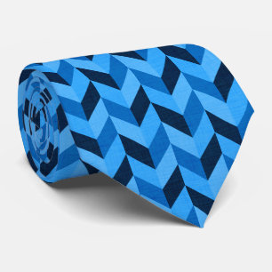 Cravate Motif Herringbone en bleu