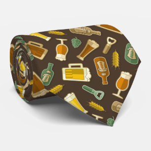 Cravate Motif Icônes de bière