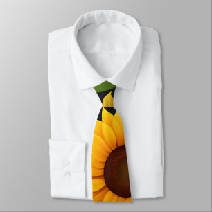 Cravate Motif isométrique 3D Sunflower Farm