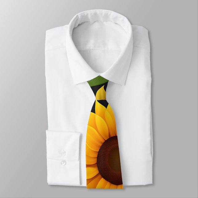 Cravate Motif isométrique 3D Sunflower Farm (Attaché)