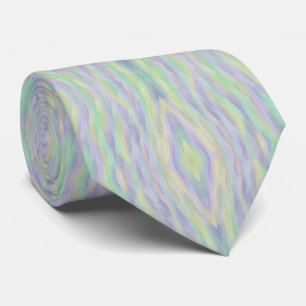 Cravate Motif jaune lilas en bon état
