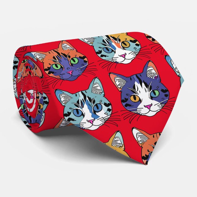 Cravate Motif Kitten (Roulé)
