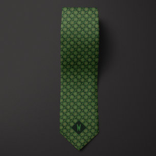 Cravate Motif Mandala Vert
