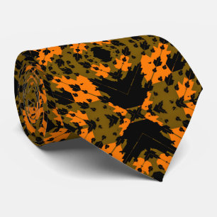 Cravate Motif militaire fractal camouflage kaki abstrait