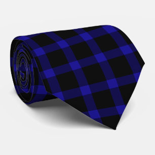 Cravate Motif moderne noir et bleu