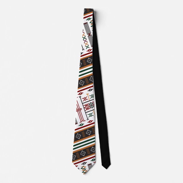 CRAVATE MOTIF MZEB AMAZIGH SYMBOLE DES BERBERES (Devant)