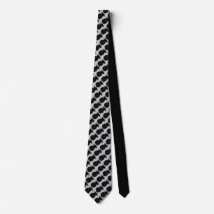 Cravate Motif noir et blanc classique d'ananas