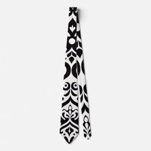 Cravate Motif noir noir Damask