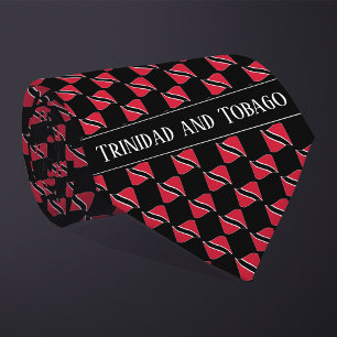 Cravate Motif ondulé du drapeau de Trinité-et-Tobago