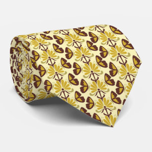 Cravate Motif papillon floral