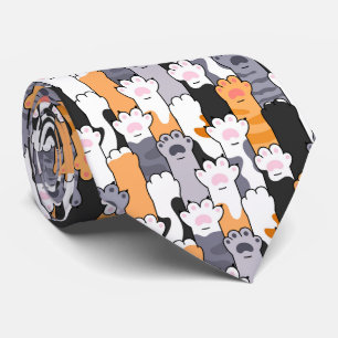Cravate Motif Pattes de Chat