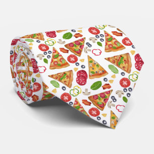 Cravate Motif Pizza Slices