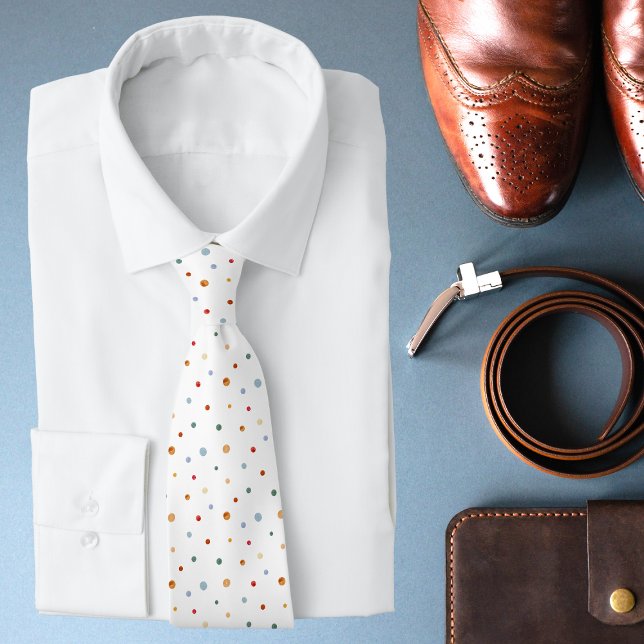 Cravate Motif Polka Dot Coloré Élégant (Créateur téléchargé)
