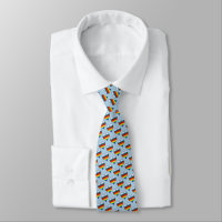 Cravate Motif Rainbow Heart