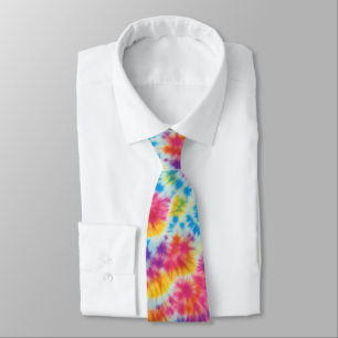 Cravate Motif Rainbow Tie Dye