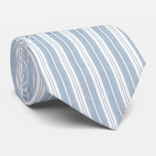 Cravate Motif rayé à chevrons bleu doux et fougère