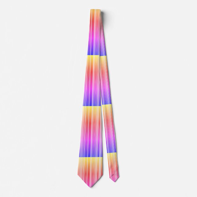 Cravate motif rayé arc-en-ciel (Devant)