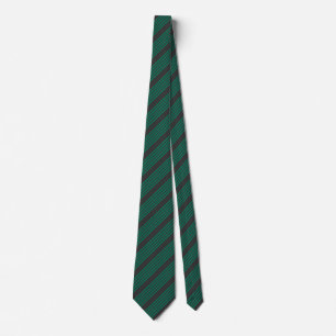 Cravate Motif rayé de la forêt verte et du charbon de bois
