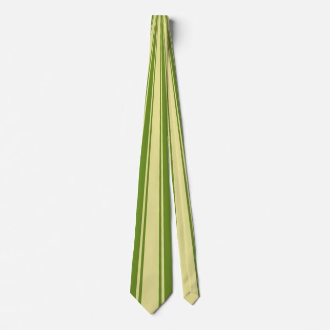 Cravate Motif rayure funky vert (Devant)