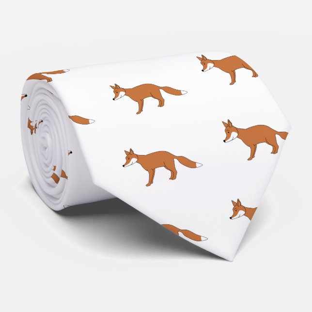 Cravate Motif Red Fox (Roulé)