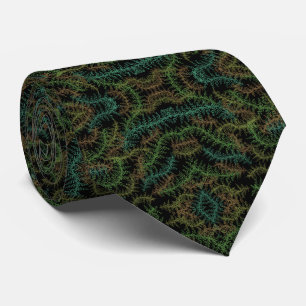 Cravate Motif Répétitif de Feuilles Tombées avec des Coule