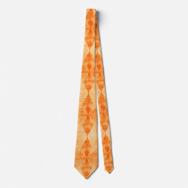 Cravate Motif Rhomoid en jaune or (Devant)