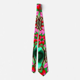 Cravate Motif Rose du désert