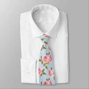 Cravate Motif rose et Pois