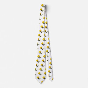 Cravate Motif rose jaune isolé
