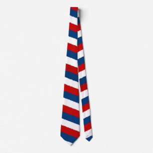 Cravate Motif rouge, blanc et bleu