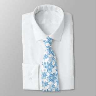 Cravate Motif sans couture blanc et bleu