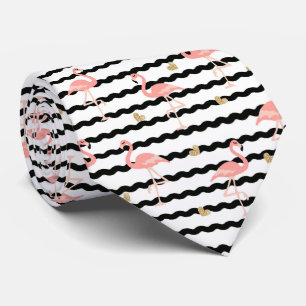 Cravate Motif sans couture de flamant rose mignon
