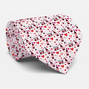 Cravate Motif sans couture de vin de philtre d'amour