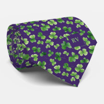 Motif Shamrock Emerald Green Purple