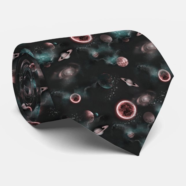 Cravate Motif spatial  (Roulé)