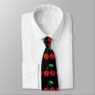 Cravate Motif Sweet Red Cherry