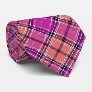 Cravate Motif Tartan sans joint