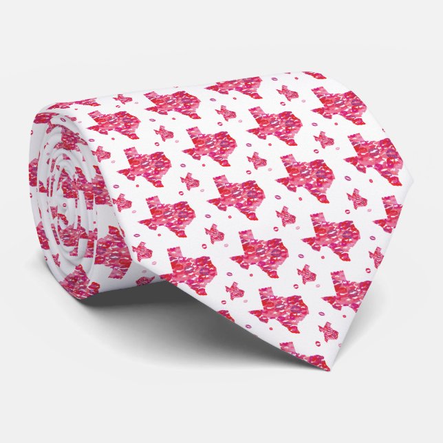 Cravate Motif Texas Kisses (Roulé)